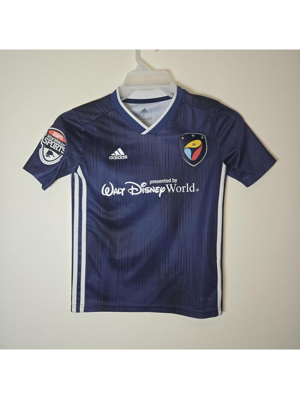 VTG Disney Adidas ESPN Wide World Of Sports Soccer Academy Youth Kids Shirt S